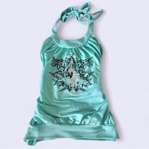 Baby Phat Turquoise Top with Black Accents